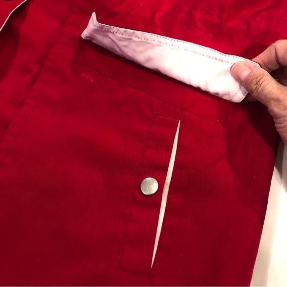 Dunnes Stores Red Parka Jacket Trench Rain Coat Mid-Length Lined Size 16-18 XL - Picture 6 of 14